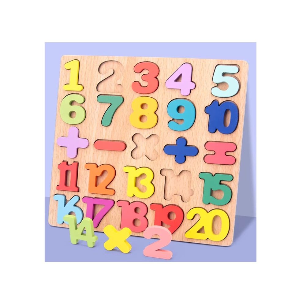 Juego Madera Letras Números Didáctico Niños Abecedario Encaj image number 9.0