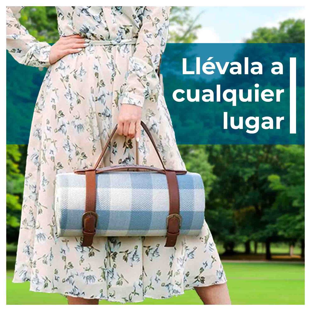 Manta Picnic De Cuadros Multicolor image number 2.0