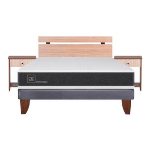 Cama Europea Cic Europea Ortopedic / 2 Plazas / Base Normal + Set De Maderas