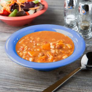 Set De 6 Platos Azules Hondo Sopa 18 X 4 Cm