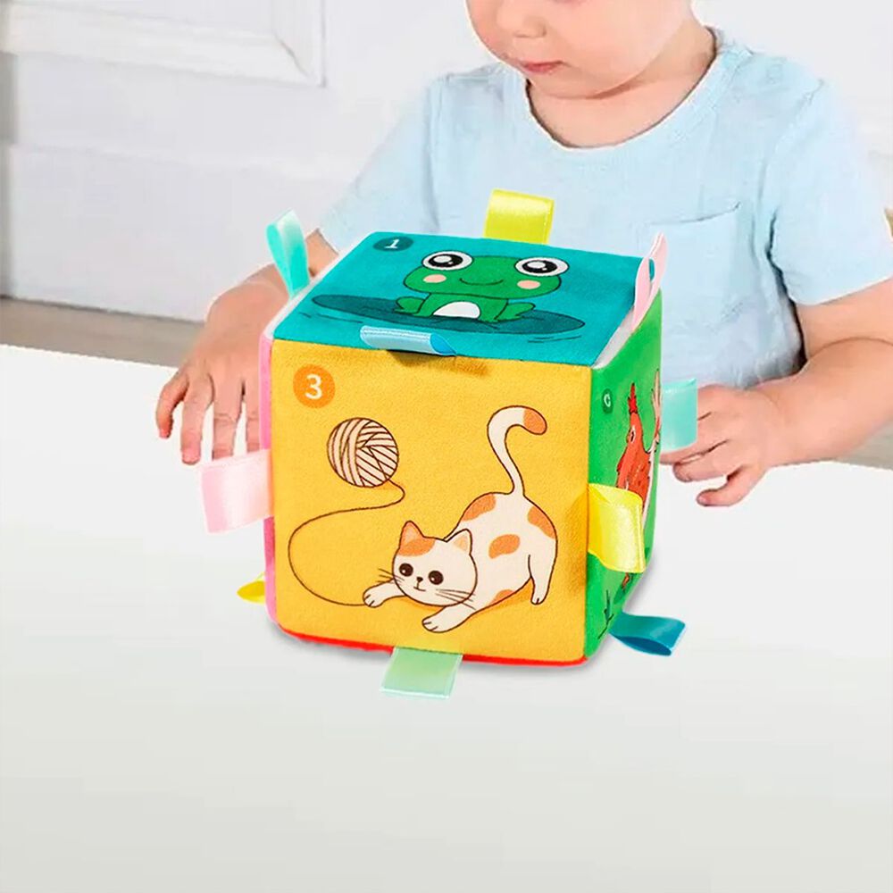 Cubo De Felpa Musical Para Beb&eacute;s Con Dise&ntilde;o De Animales image number 4.0