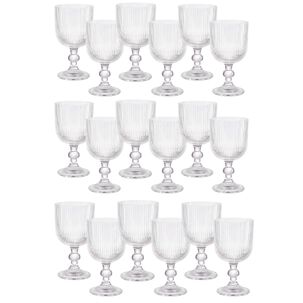 Set 18 Copas Vino Talladas 360ml Lisa Allegra De Vidrio
