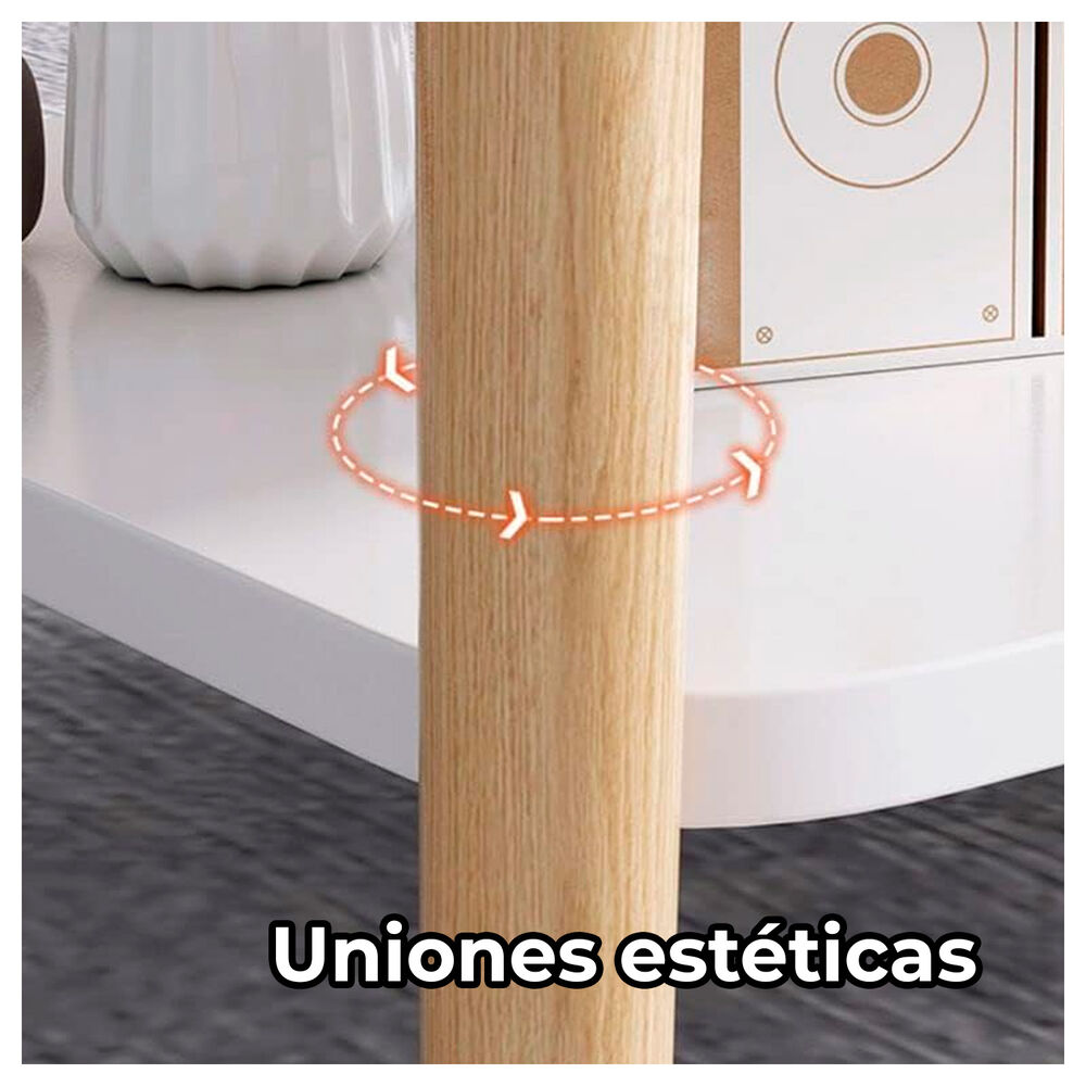 Mesa De Centro Elegante Para Sala Diseño Nórdico Con Efecto Mármol image number 2.0