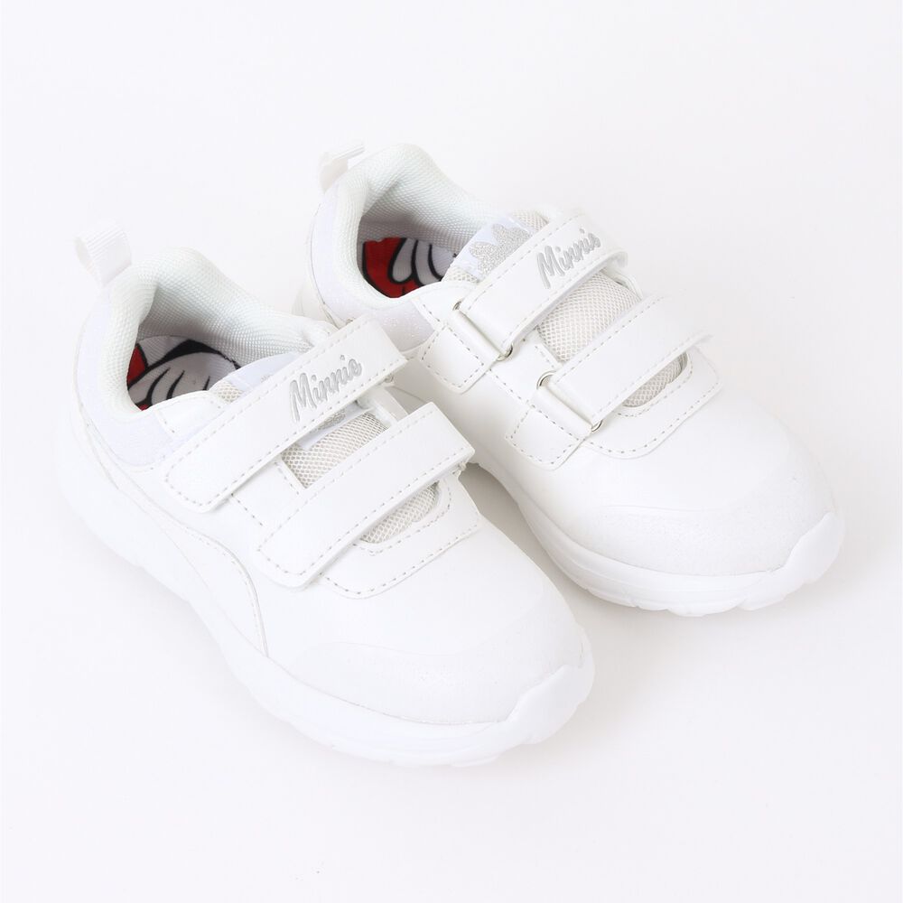 Zapatilla Escolar Ni&ntilde;a Velcro Minnie Mouse Blanco Disney image number 1.0
