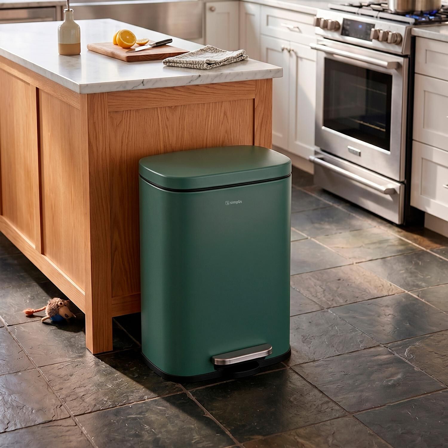 Basurero Cocina Lucca 12lt Pedal Acero Inox Simplit image number 5.0