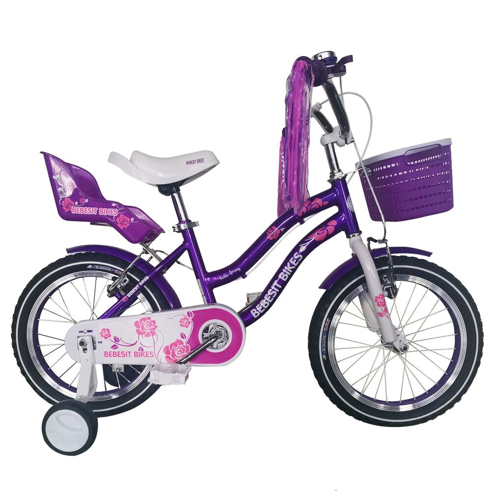 Bicicleta Infantil Queen Aro 16 Morada Bebesit image number 7.0