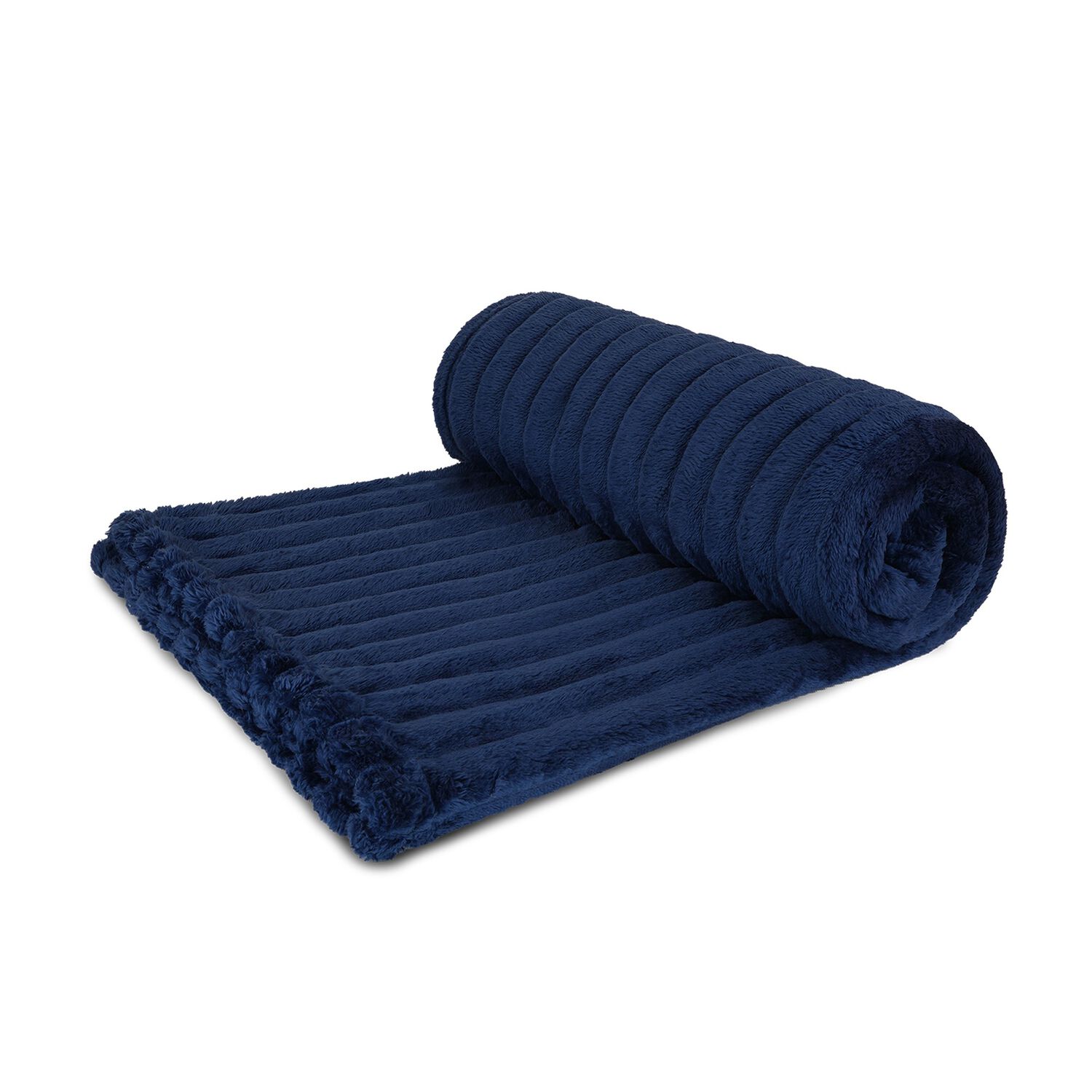 Manta De Cama Nautica Home Jacquard Franela Ultrasuave 127x178cm Azul image number 4.0
