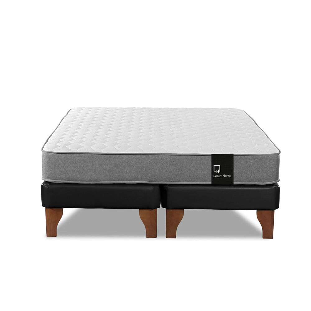 Cama Europea Zen Best Tela Pu Negro 2 Plazas image number 0.0