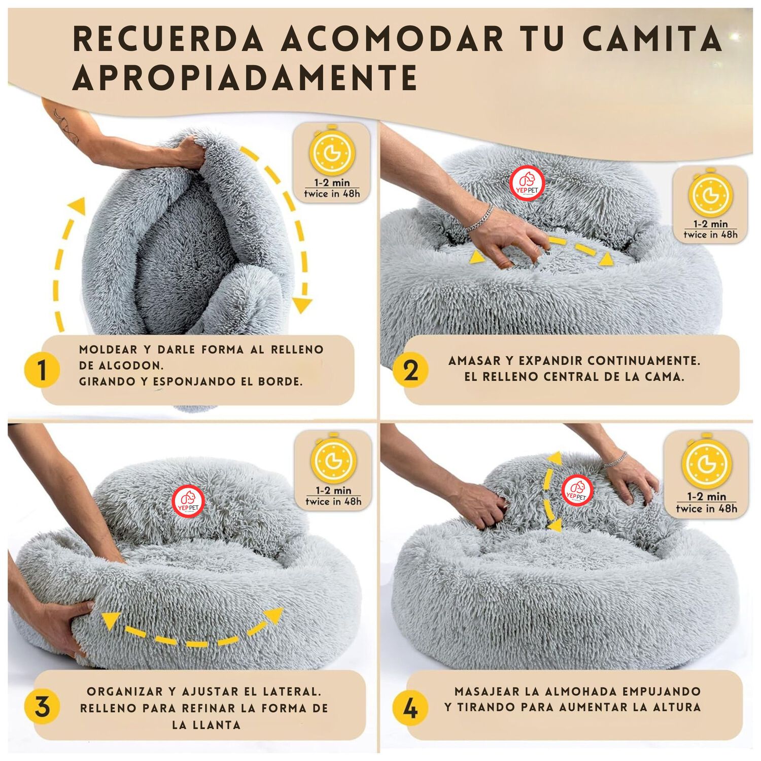 Cama Mascota Grande Yep Perro Xl Antiestr&eacute;s Y Ronquido image number 4.0
