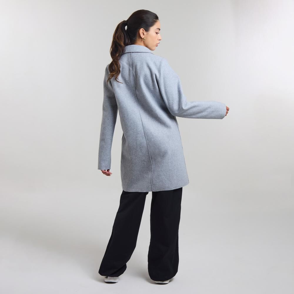 Abrigo Basico Con Botones Regular Cuello Solapa Mujer Freedom image number 3.0