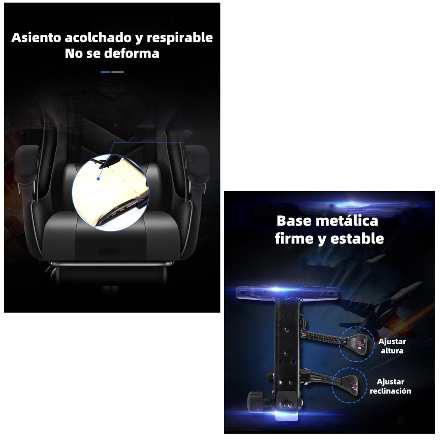 Silla Gamer Reclinable Y Reposa Pies Energy Rosada Lubabycas image number 2.0