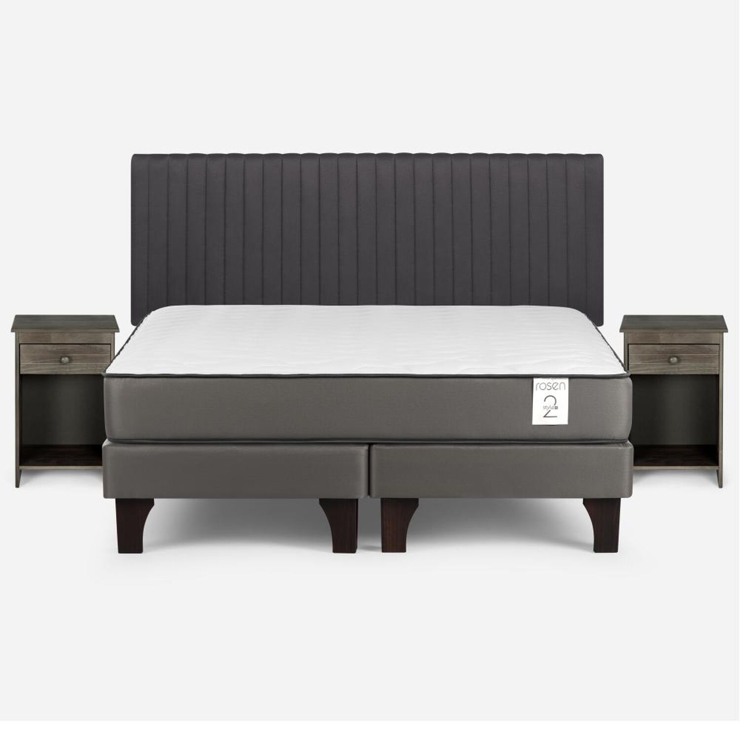 Cama Europea Rosen New Style 2 Plus / King / Base Dividida + Set De Maderas image number 0.0
