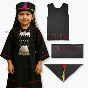 Traje Vestido Mapuche Ni&ntilde;a Incluye Trapelacucha 4 A&ntilde;os Hasta Talla S Vestimenta T&iacute;pica