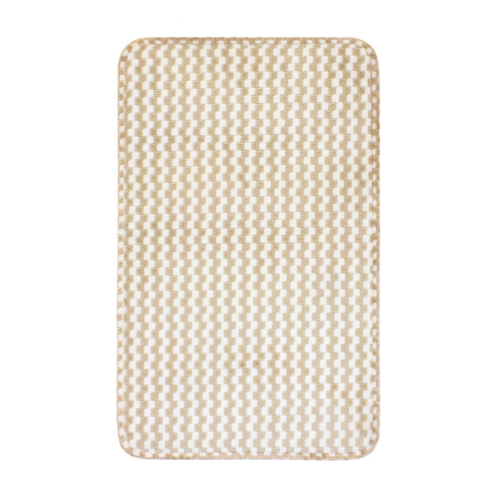Alfombra De Ba&ntilde;o Nautica Home Memory Foam 50x80 Cm Cuadros Beige image number 5.0