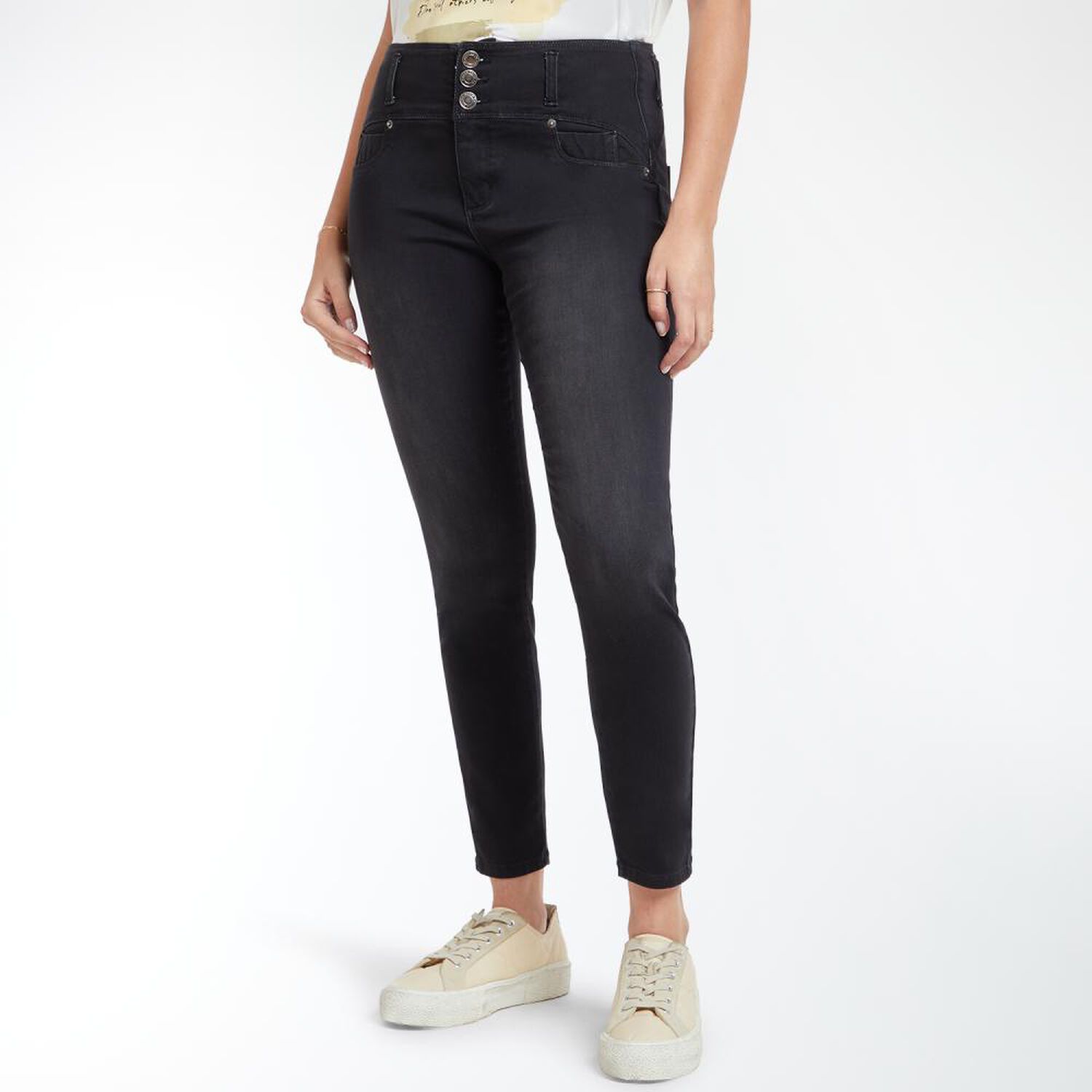 Jeans Tiro Medio Sculpture Push Up Mujer Kimera image number 2.0