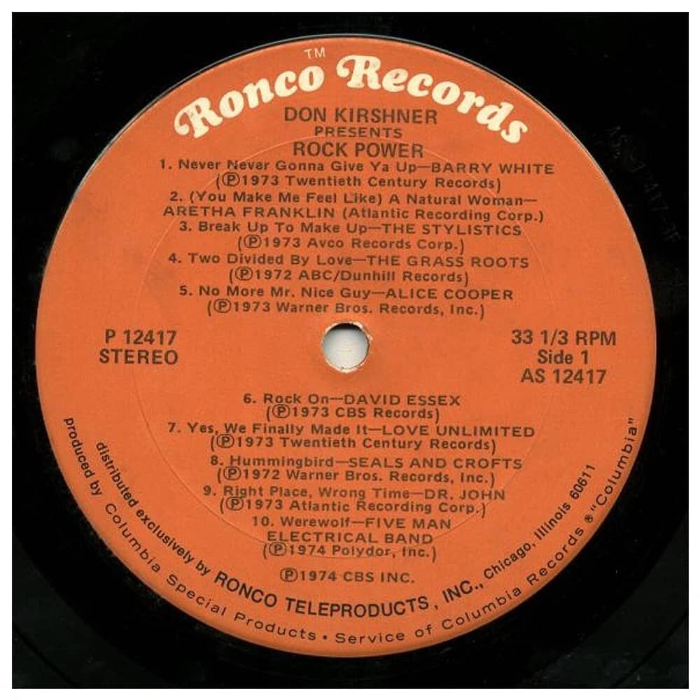 Rock Power - 20 Original Hits | Vinilo Usado image number 2.0