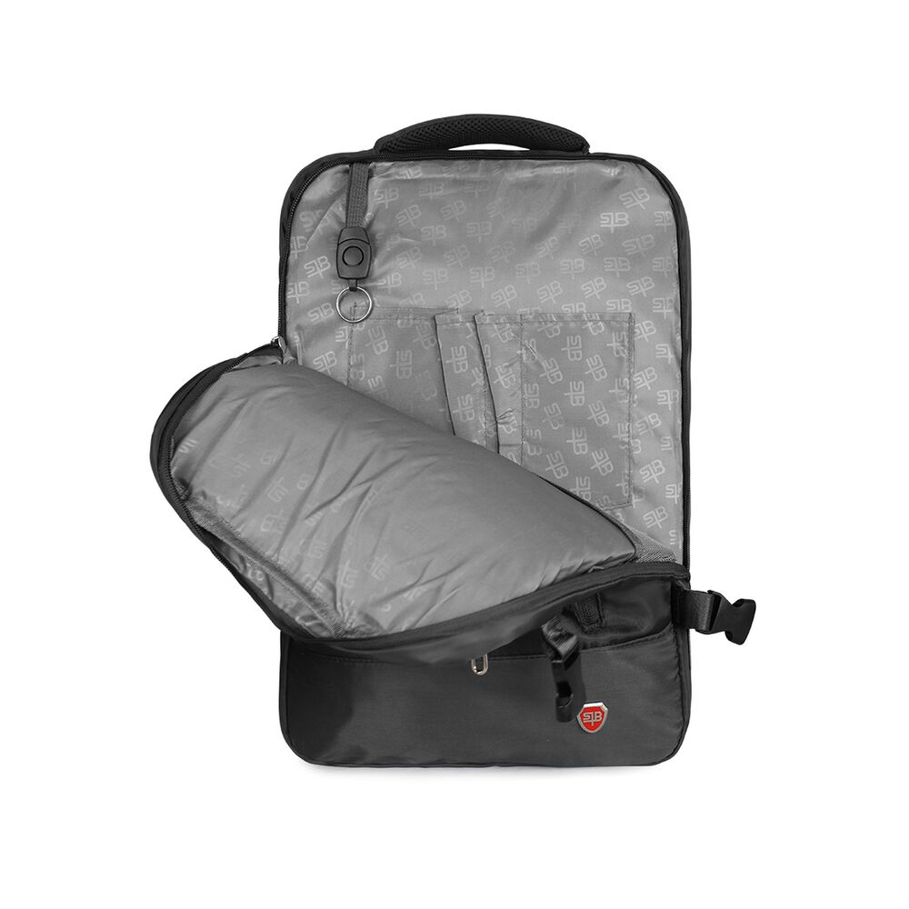 Mochila De Viaje Viral Negra Con Usb Swiss Bag image number 8.0