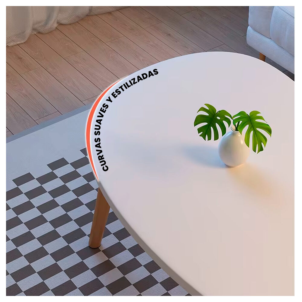 Mesa De Centro Minimalista De Madera Diseño Nórdico Y Elegante image number 3.0