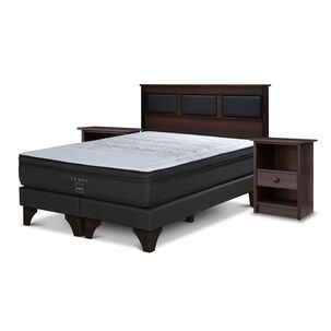 Cama Europea Rosen Tempo / King / Base Dividida + Set de Maderas Argos