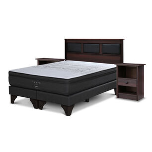 Cama Europea Rosen Tempo / King / Base Dividida + Set de Maderas Argos