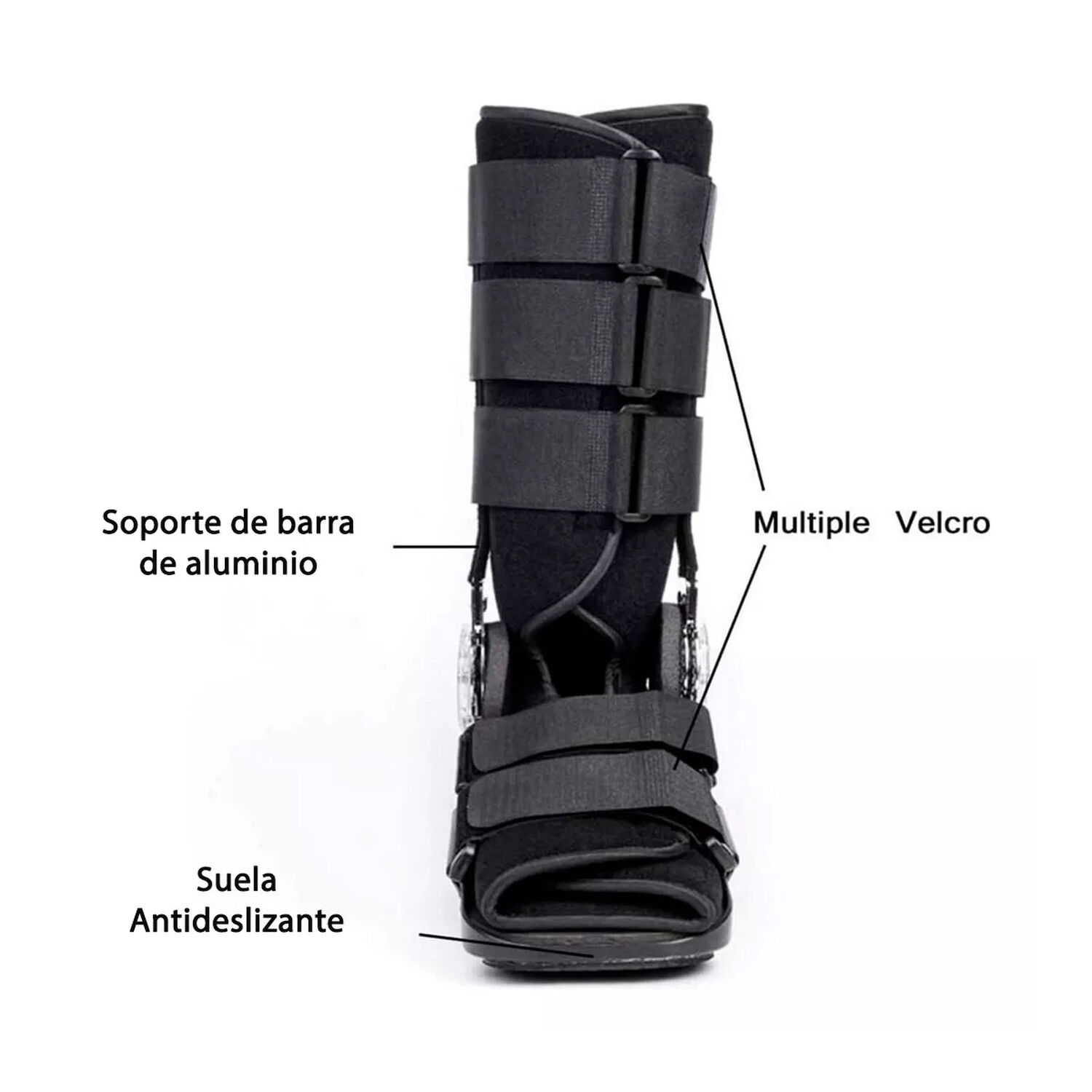 Bota Ortopedica Mecanismo Rom Angulo Regulable Negra Oneder image number 2.0