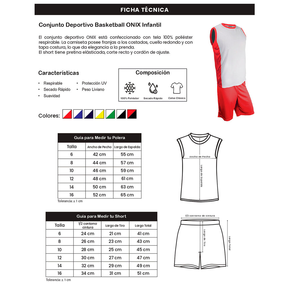 Uniforme De Basketball Onix Infantil Snix image number 2.0