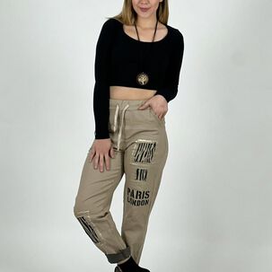 Jogger Italiano Letras Y Print