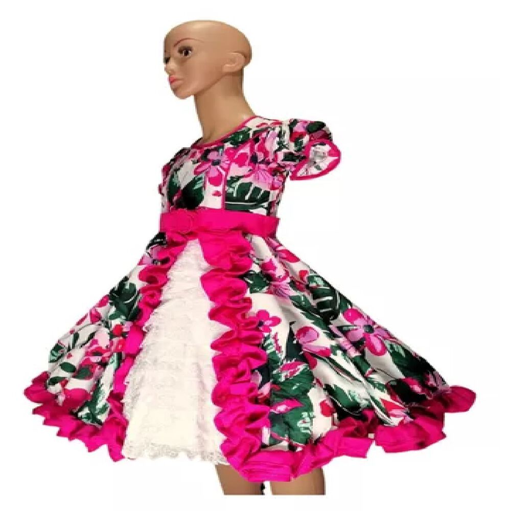 Vestido Huasa- Chinita Kid Talla 2 4 6 8 - Fucsia image number 1.0