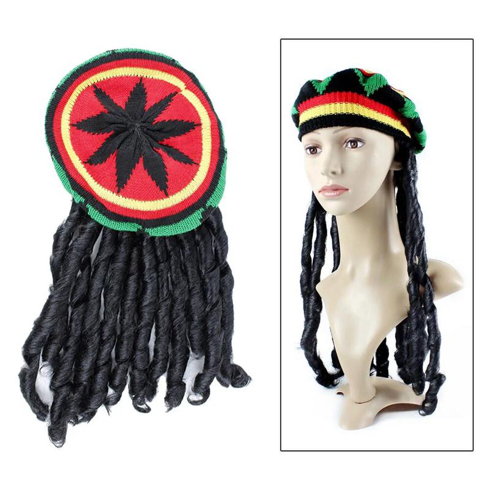 Gorro Reggae Bob Marley Con Peluca Cotillon Disfraz image number 3.0