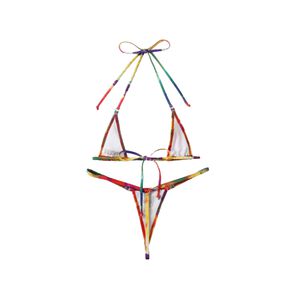 Traje Baño Bikini Micro Triángulo Con Estampado Muy Sexi