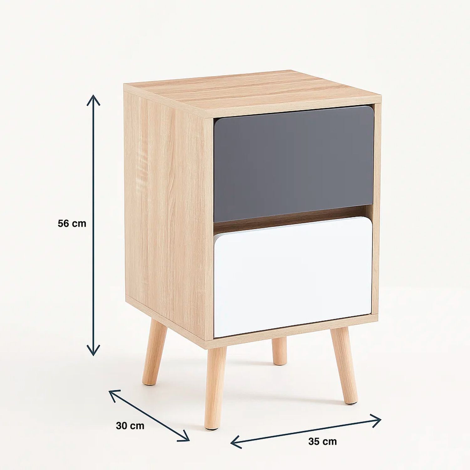 Pack De 2 Veladores Nordic 35x30x56 image number 3.0