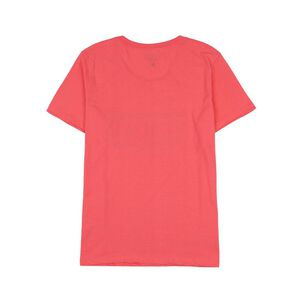 Polera Básica Lisa Estampado Delantero Manga Corta Cuello Redondo Mujer Geeps