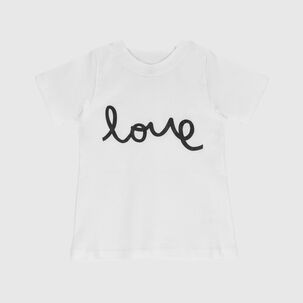 Polera Blanca Love Algodón Peruano
