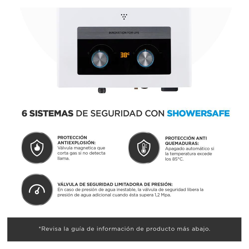 Calefont Midea MGWH5-10MDNCLW-GL / Tiro Natural / Gas Licuado  / 5 Litros image number 4.0