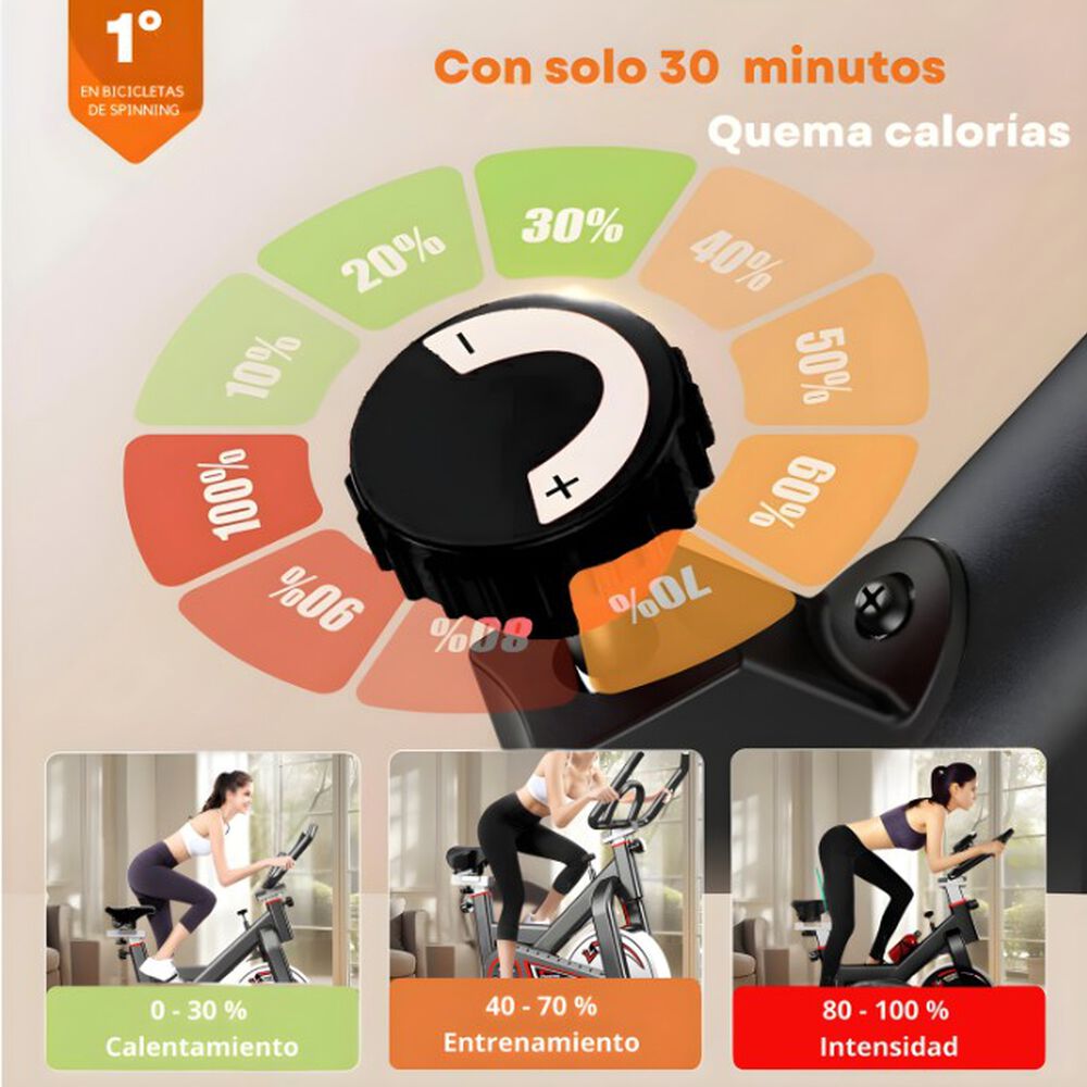 Bicicleta Spinning Rueda Inercia 13 Kg Yep1054 image number 7.0