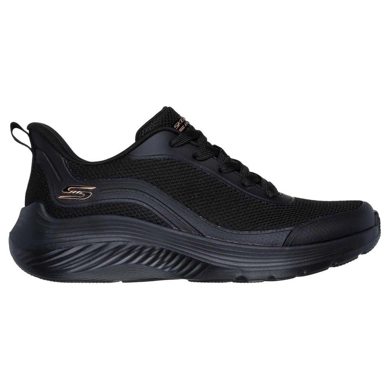 Zapatilla Urbana Mujer Skechers Bobs Squad Waves Negro image number 1.0