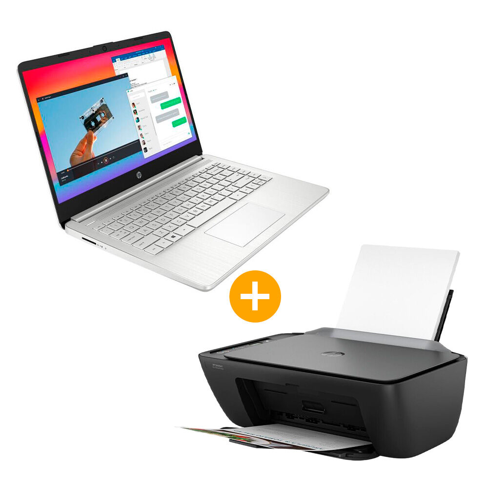 Notebook 14" HP 14-DQ2507LA + Impresora Multifuncional Deskjet Ink Advantage 2874 image number 0.0