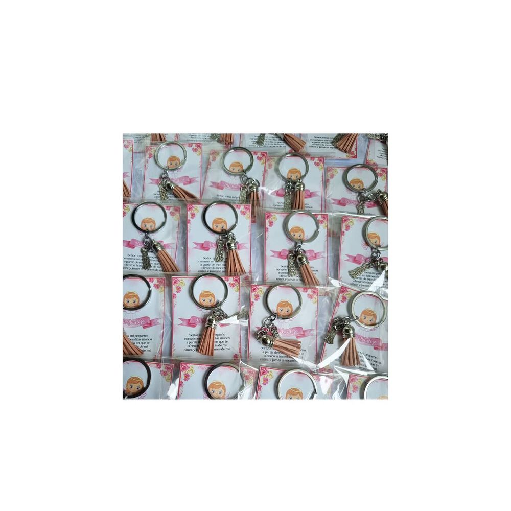 Encintados Recuerdos Bautizo 12 Llaveros + Tarjetas Bautismo image number 2.0