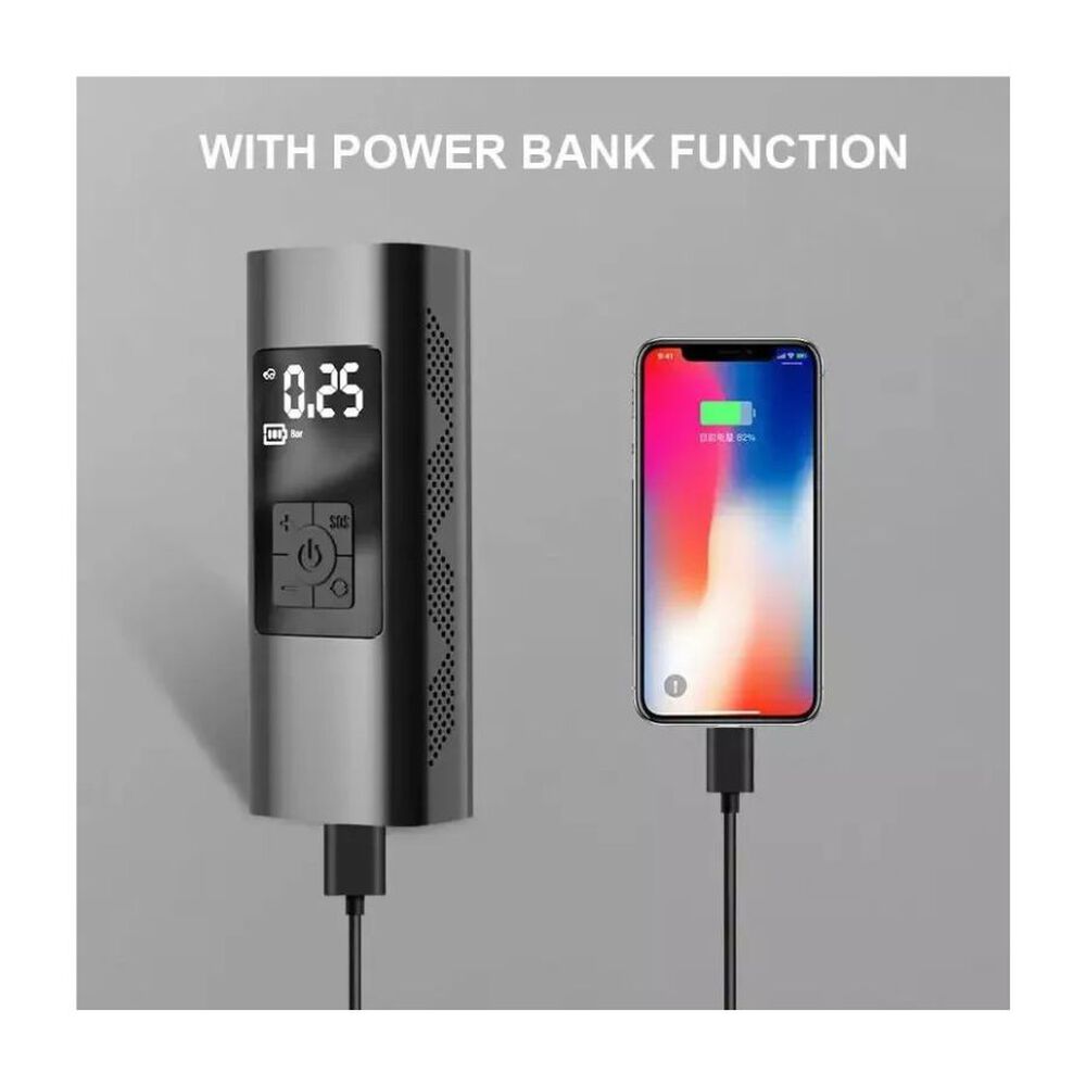 Compresor Mini Portatil 12v Powerbank Linterna image number 3.0