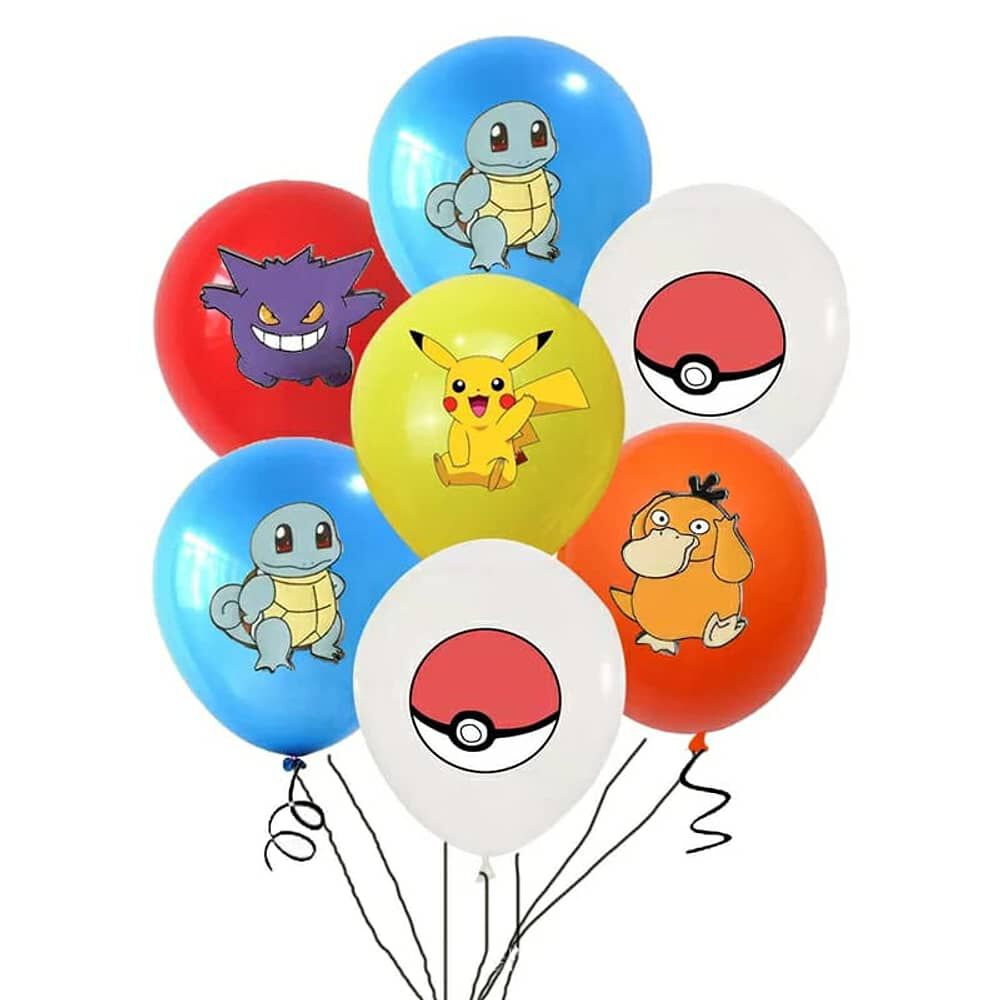 Pack Globos Decorativos De L&aacute;tex Pokemon, Pikachu image number 0.0