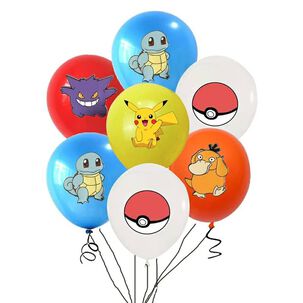 Pack Globos Decorativos De L&aacute;tex Pokemon, Pikachu