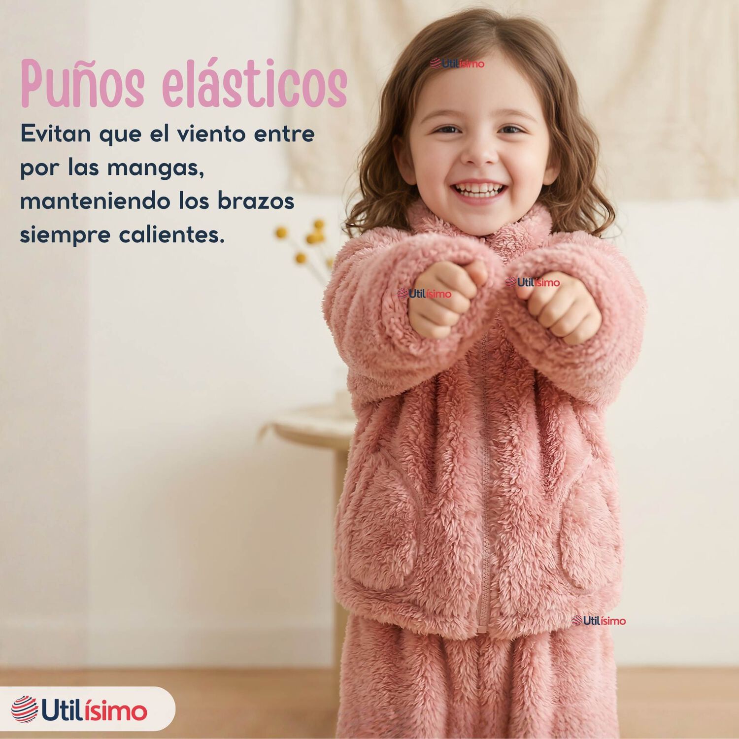 Conjunto 2 Piezas Buzo Poler&oacute;n Pantal&oacute;n Bebe Ni&ntilde;a Poli&eacute;ster Pink image number 9.0
