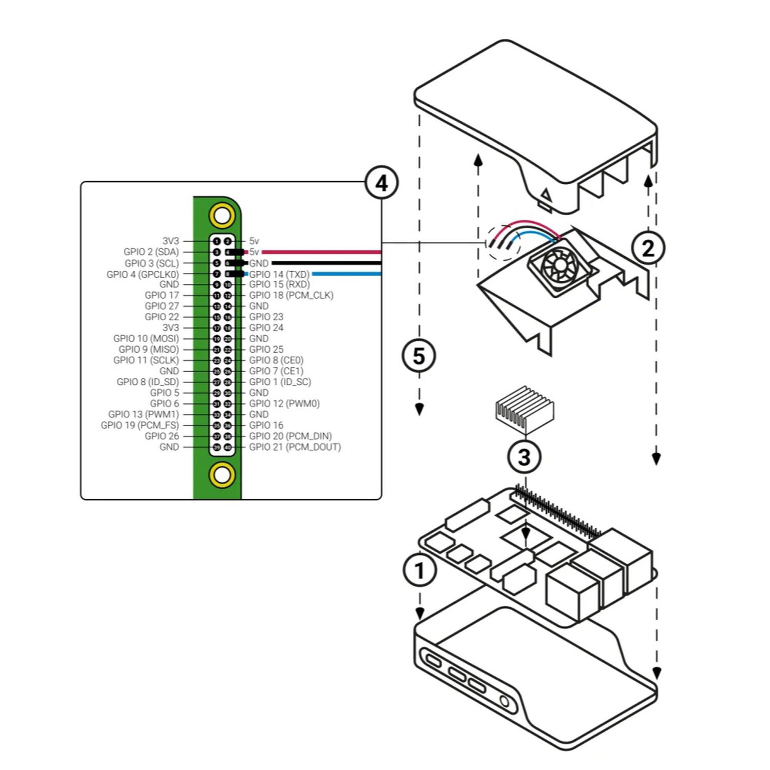 Ventilador Original Para Raspberry Pi 4 Con Disipador image number 3.0
