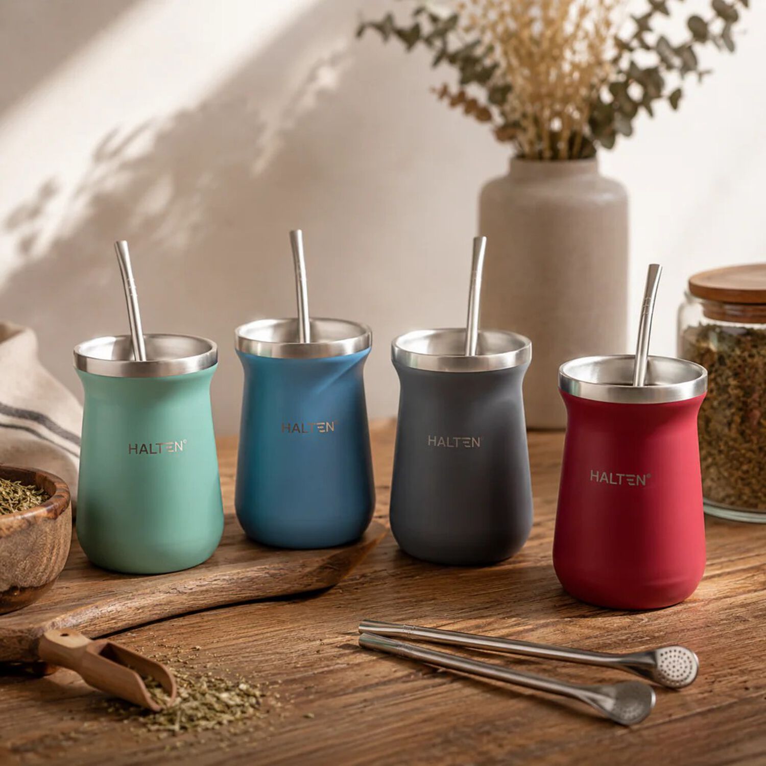 Mate T&eacute;rmico De Acero Inoxidable 300 Ml Con Bombilla Conserva Calor 1 Hora Y Fr&iacute;o 6 Horas Color Gris image number 6.0