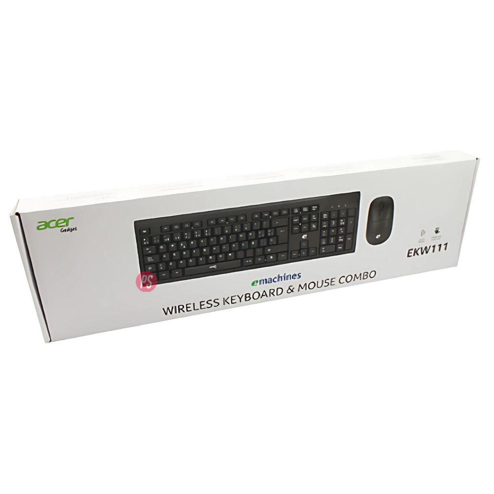 Kit Teclado Y Mouse Inalambrico Usb Negro Ekw111 image number 2.0