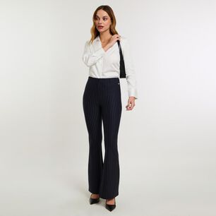 Leggins Pretina El&aacute;sticada Tiro Medio Flare Mujer Kimera