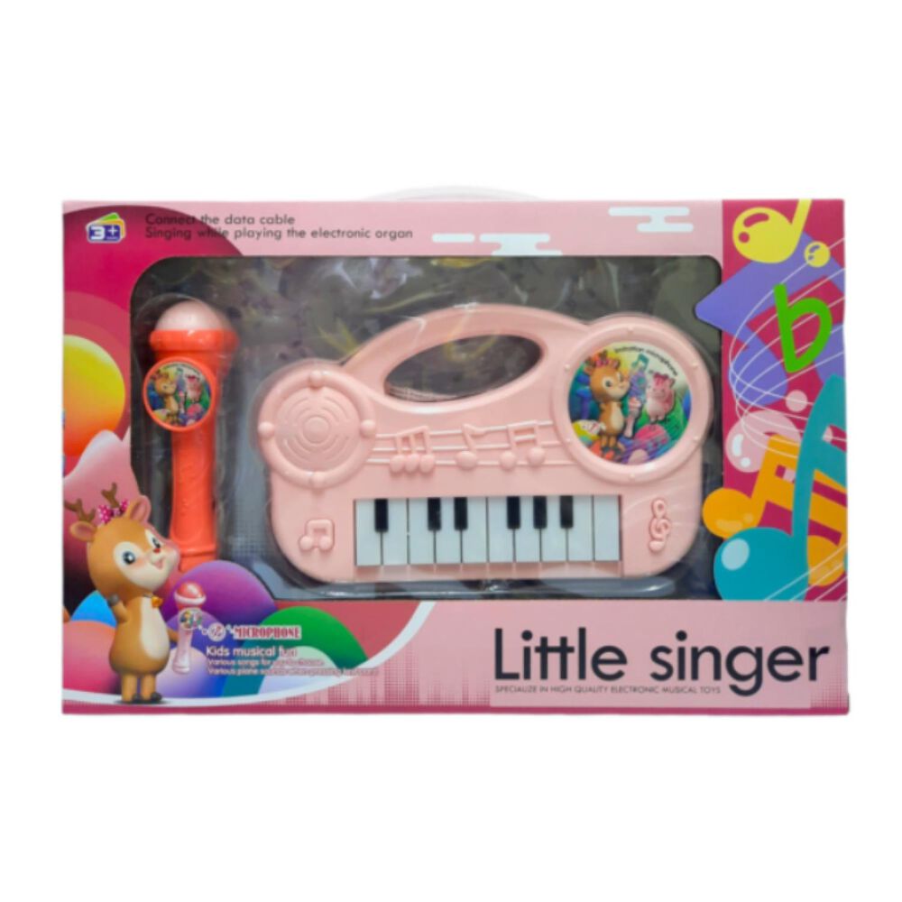 Juguete Piano Teclado Musical Con 16 Teclas Sonidos Rosado image number 2.0