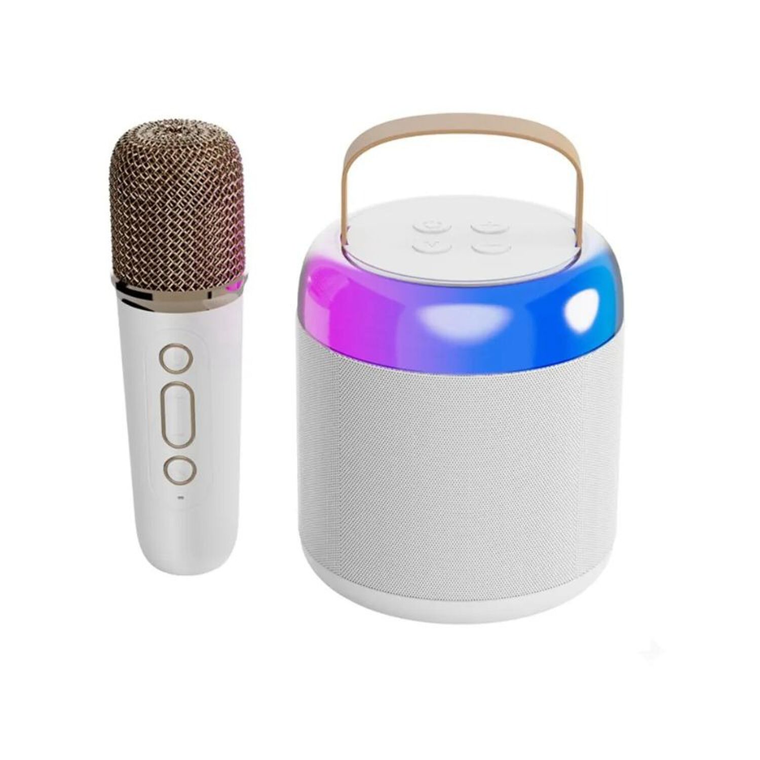 Parlante Karaoke Inal&aacute;mbrico K12 Con Micr&oacute;fono Port&aacute;til Y Luces Led image number 0.0
