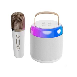 Parlante Karaoke Inal&aacute;mbrico K12 Con Micr&oacute;fono Port&aacute;til Y Luces Led