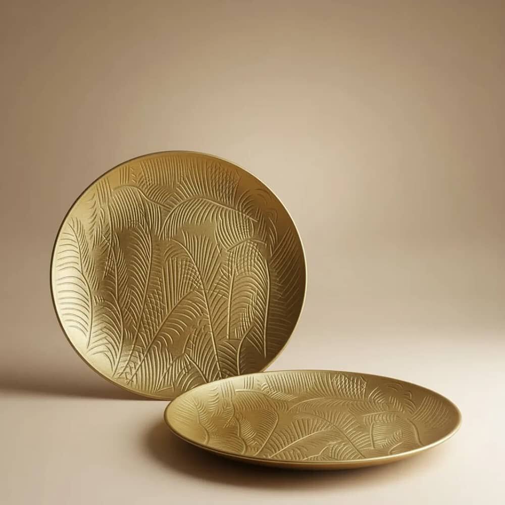 Set De 2 Platos Decorativos - Dise&ntilde;o Hojas image number 2.0